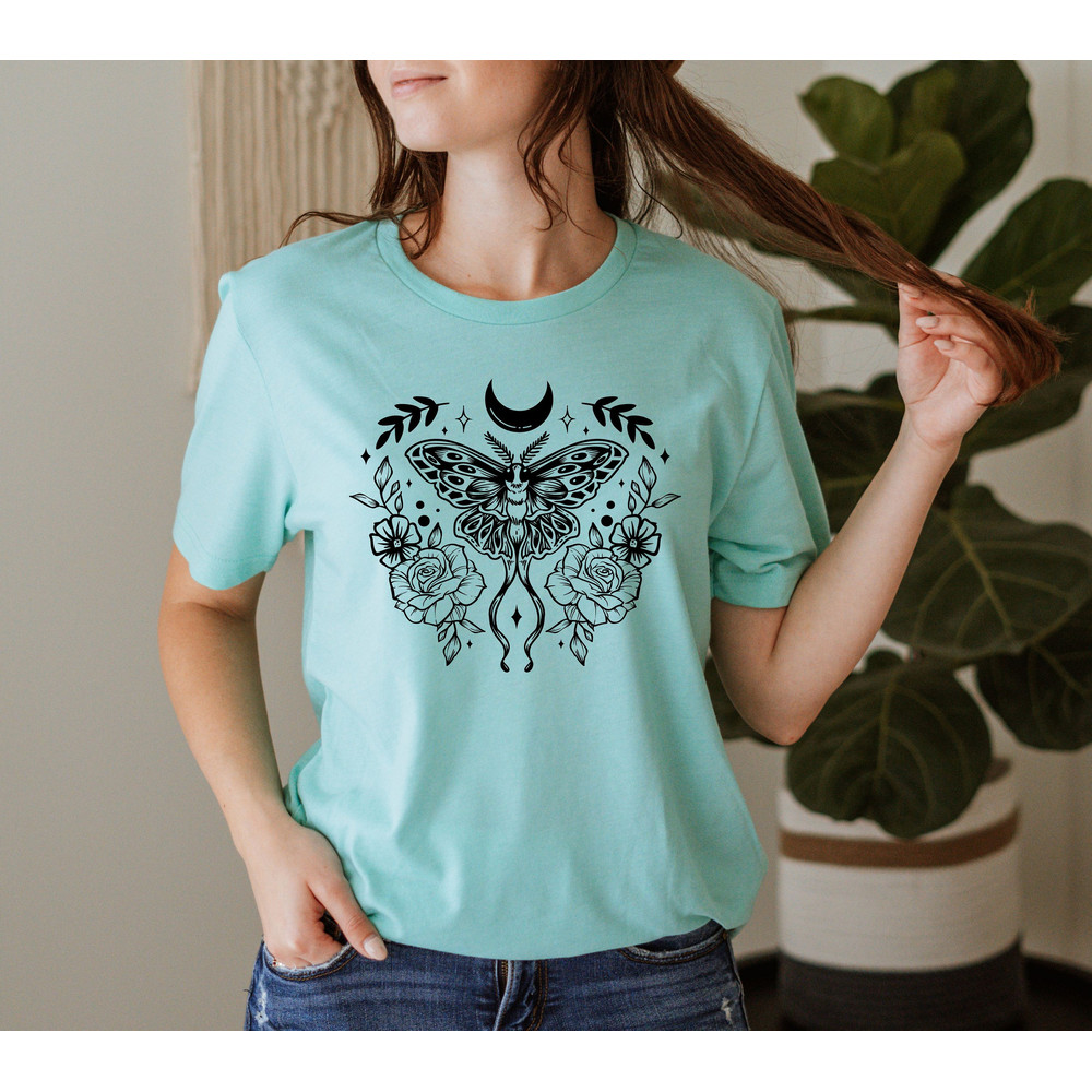 Moth Shirt, Cottagecore Shirt, Bug Shirt, Aesthetic Shirt, Insect Tee, Moth Tees, Cottage Core Shirt, Goblincore Gift, Dark Academia Gift - 3.jpg