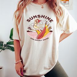 sunshine shirt, gift for surfer, beach shirt, summer shirt, surfer t-shirt, trendy surfer tee, california surfing shirt,