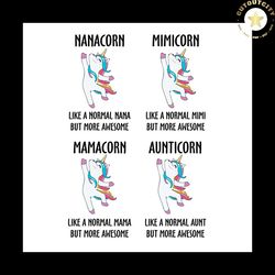 mamacorn like a normal mama but more awesome svg, mothers day svg