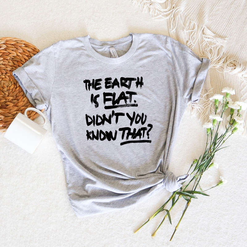 The Earth Is Flat Didn't You Know That T-Shirt, Flat Earther Shirt, Flat Earth Shirt, Flat Earth Tour Shirt, Trendy Unisex Shirt, Gift Music - 3.jpg