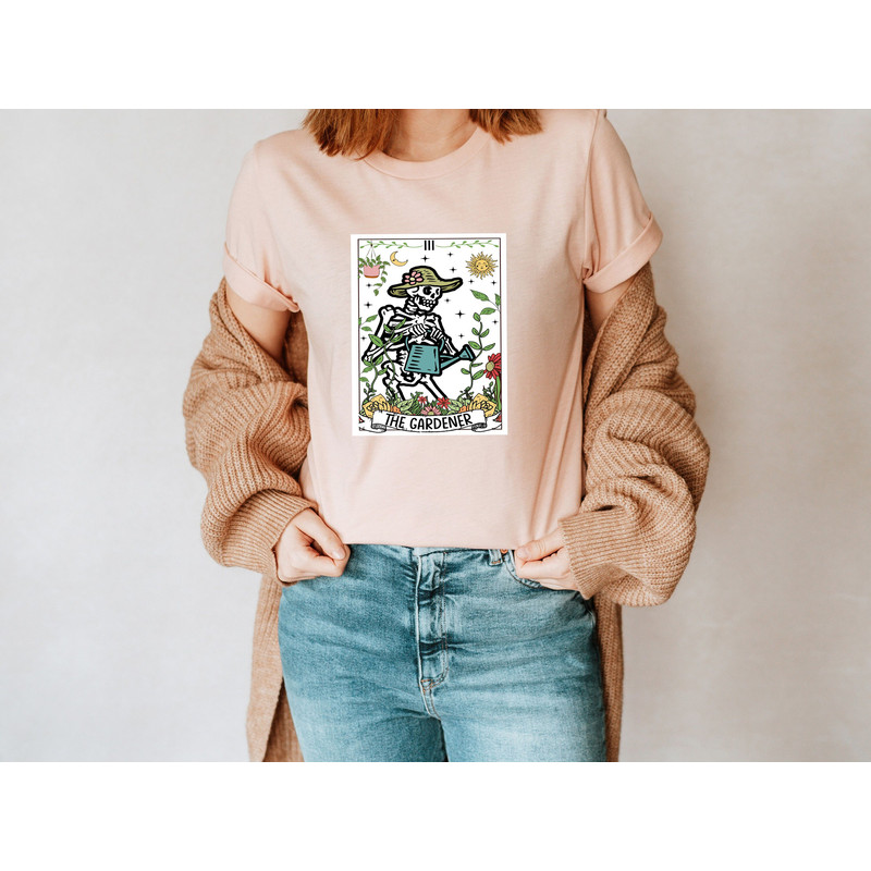 The Gardener Tarot Card Shirt, Plant Lover Shirt, Farmer T Shirt, Gift For Gardeners, Botanical Shirt, Gardening Shirt, Skeleton Shirts - 3.jpg