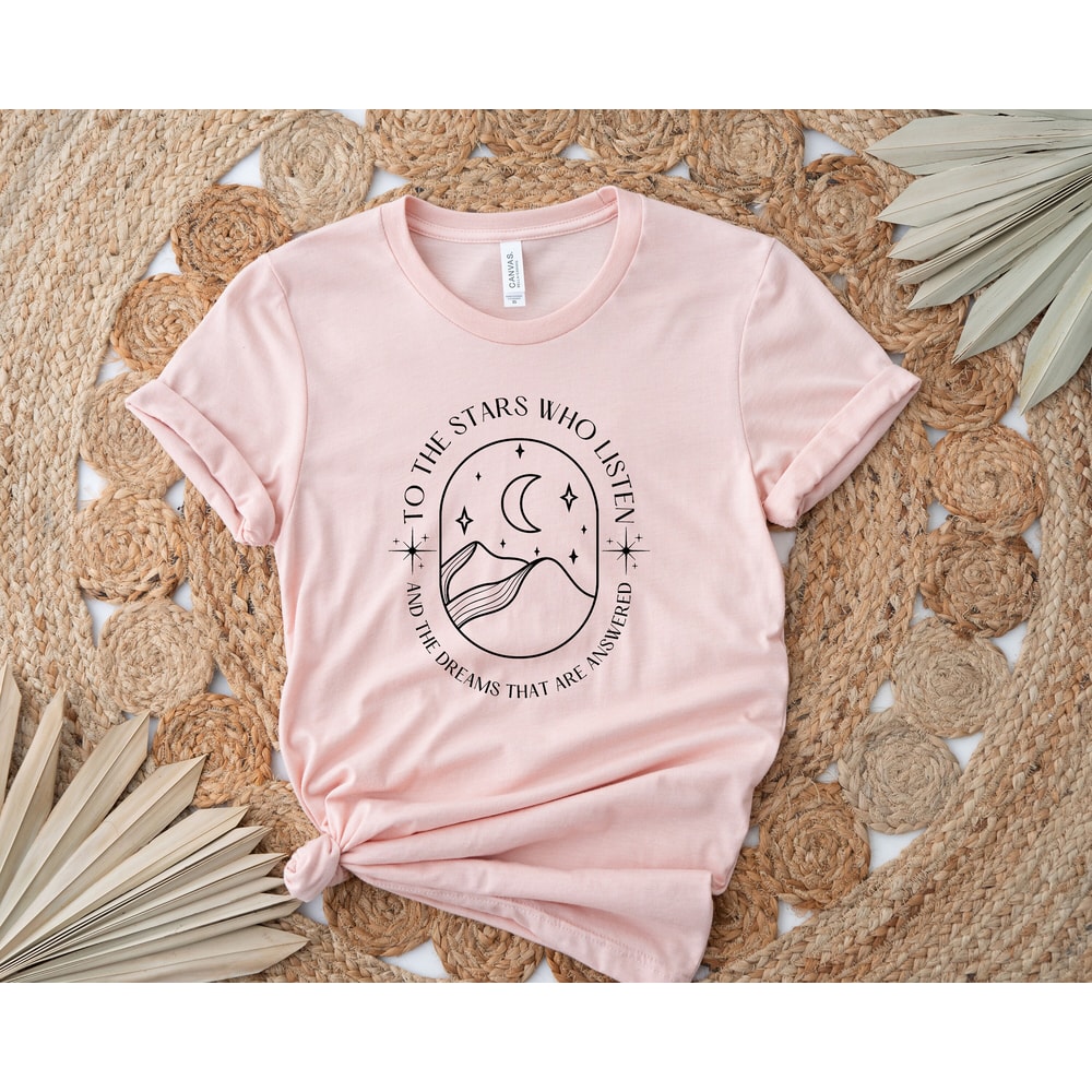 To The Stars Who Listen And The Dreams That Are Answered, ACOTAR Shirt, Night Court Sarah J Mass, Comfort Retro Velaris Shirt, Unisex Tshirt - 3.jpg