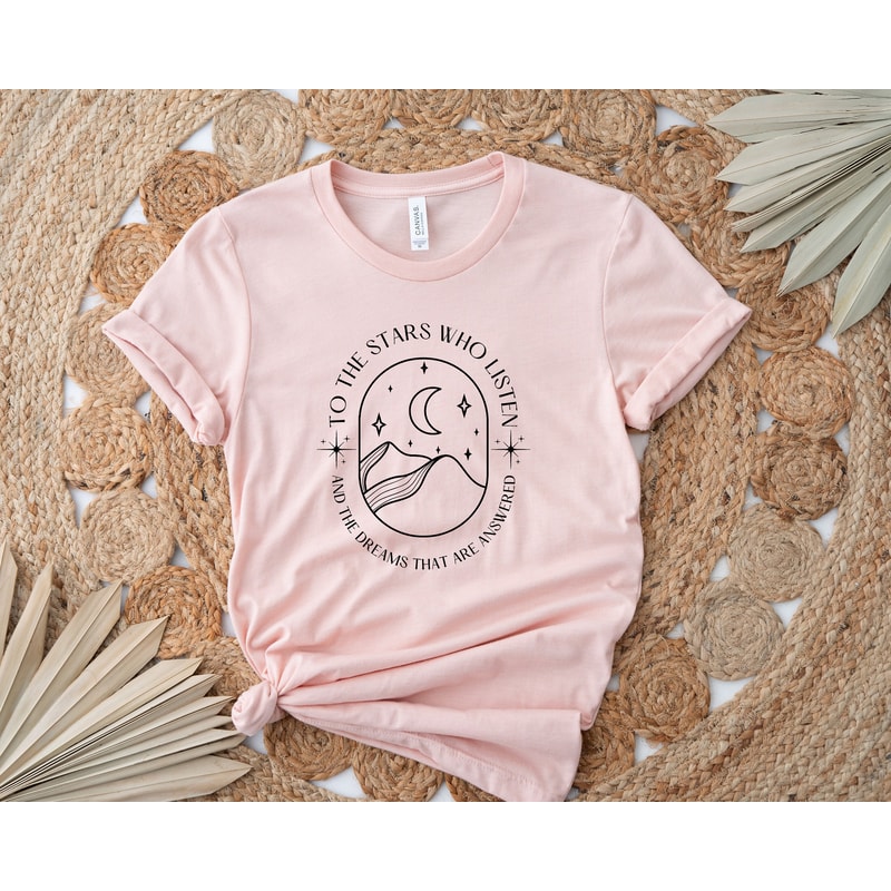 To The Stars Who Listen And The Dreams That Are Answered, ACOTAR Shirt, Night Court Sarah J Mass, Comfort Retro Velaris Shirt, Unisex Tshirt - 3.jpg