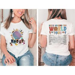 disney epcot world tour shirt, mickey and friends retro disney epcot tee, epcot center 1982 tee, drinking around the wor