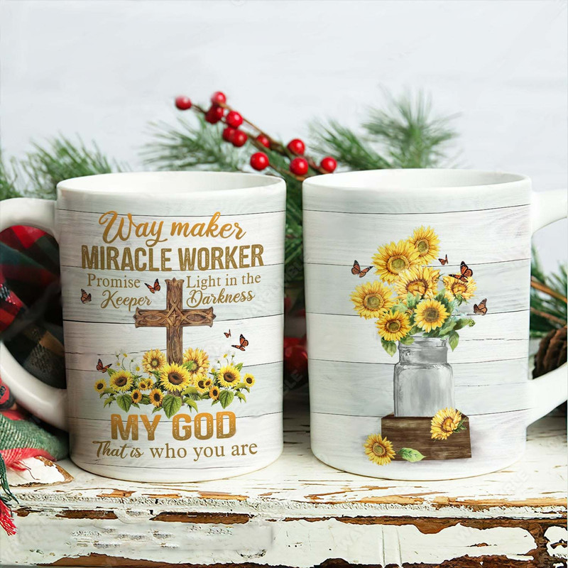 Sunflower, Wooden cross, My God is the light in the darkness - Jesus AOP Mug_7819.jpg