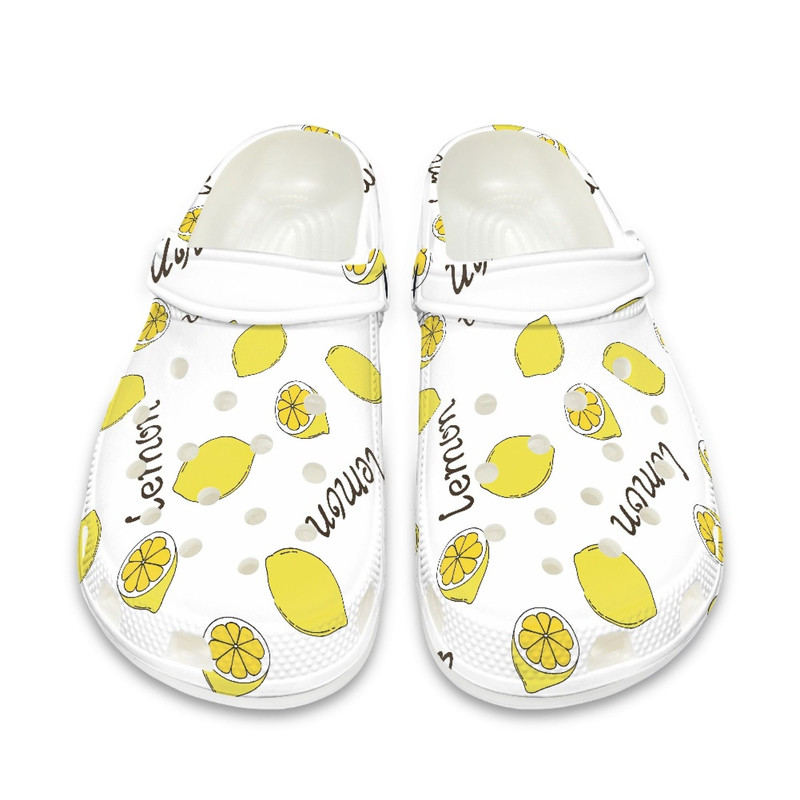 Lemon Crocs Shoes , Yellow Lemon Slippers , Personalized Name Shoes , Lemon Lover Gift Ideas , EU Size 36-48.jpg