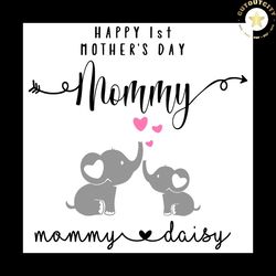 1st mothers day svg, first mom day svg, mommy daisy svg, mothers day svg