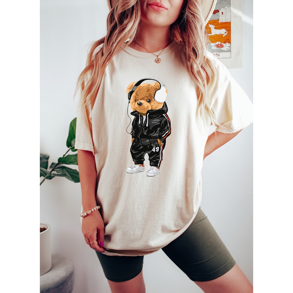 Bear Shirt,Unisex Streetwear Shirt,Handsome Bear Sweatshirt,Cute Bear Tshirt,Cool Shirt,Unisex Graphic Tees,Boho Bear Tshirt,Hip Hop Sweater - 1.jpg