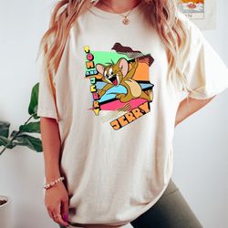 cat and mouse shirt, retro 90s cartoon shirt, jerry shirts, old school cartoon gifts, retro gifts, funny mouse shirt, vi