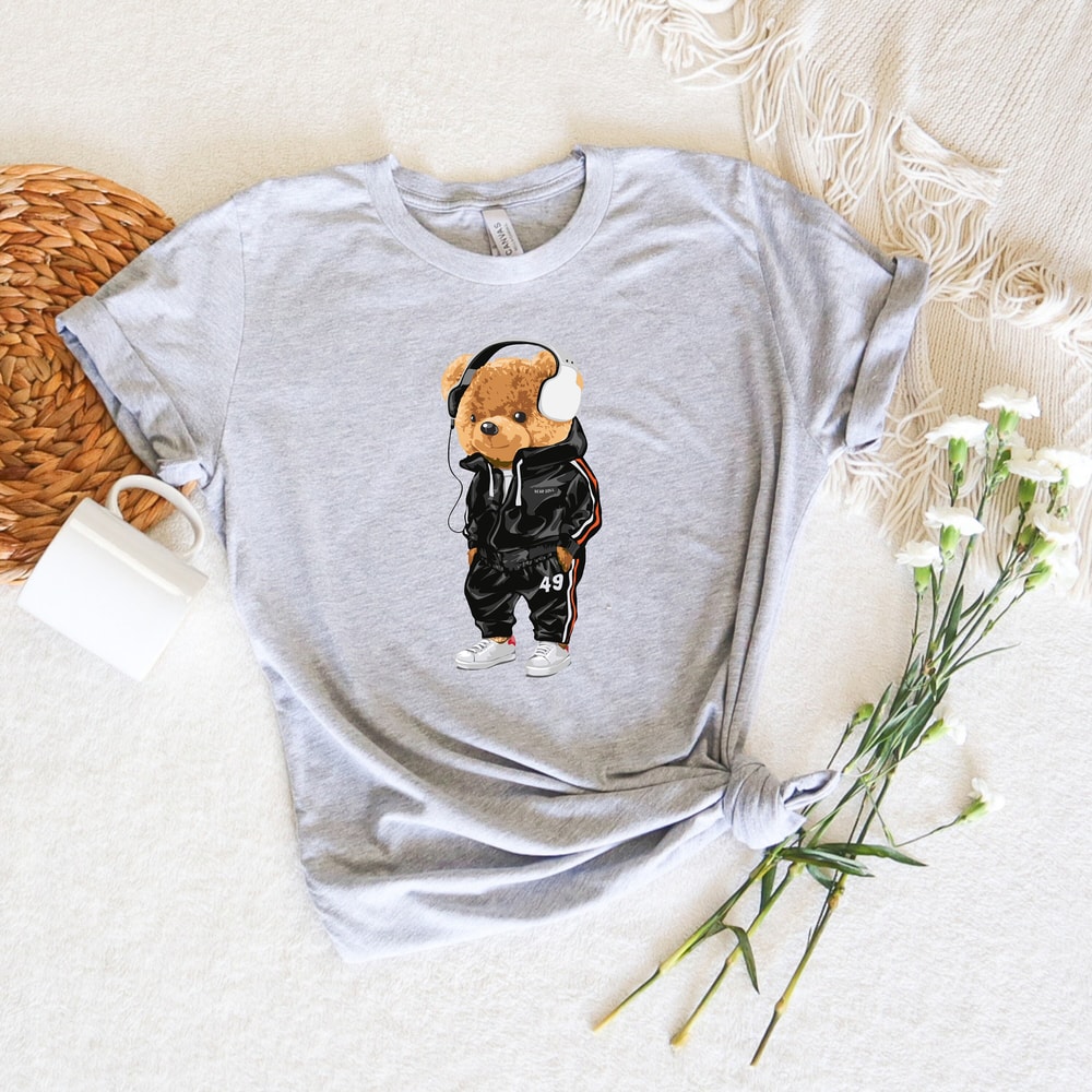 Bear Shirt,Unisex Streetwear Shirt,Handsome Bear Sweatshirt,Cute Bear Tshirt,Cool Shirt,Unisex Graphic Tees,Boho Bear Tshirt,Hip Hop Sweater - 2.jpg