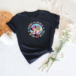 disney with my bestie shirt, minnie and daisy tee, vintage disney matching shirt, disney best friends shirt, matching sh