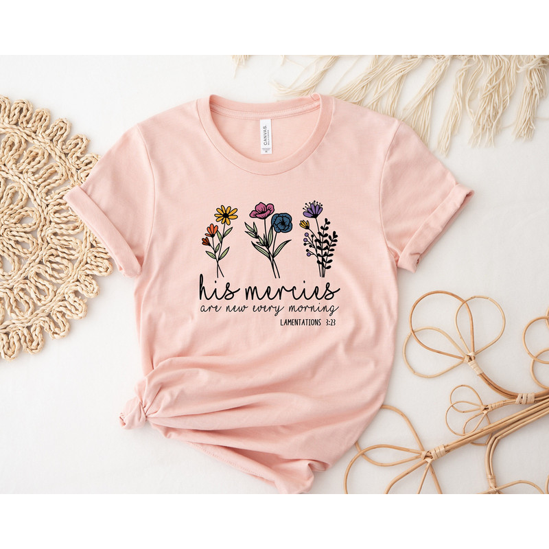 His Mercies Are New Every Morning, Faith Sweatshirt, Bibleverse Shirts, Christian Clothing, Jesus Lover Shirt, Religious Tee,Christian Gifts - 1.jpg