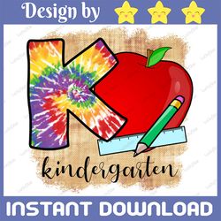 Back to School Elementary Tie Dye School PNG file for sublimation Kindergarten Trendy