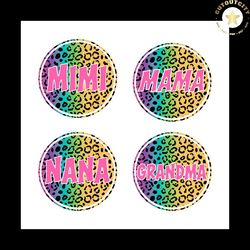 leopard mama tiedye svg png, mimi svg, mama svg, nana svg, grandma svg