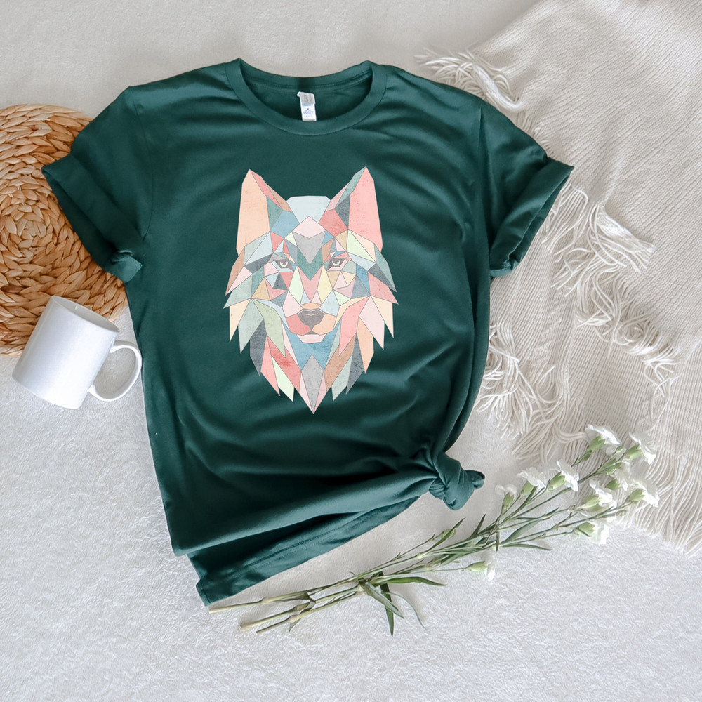 Wolf Abstract Graphic Shirt,VSCO Wolf Shirt,Animal Print Shirt,Wolf Tshirt,Vintage Wolf Shirt,Howling Wolf Gift,Wolf Lover,Sarcastic Shirt - 2.jpg