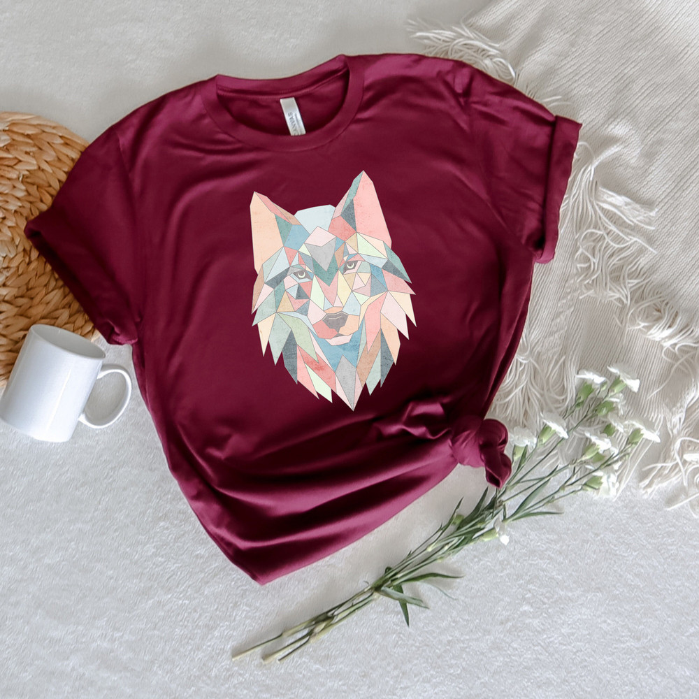 Wolf Abstract Graphic Shirt,VSCO Wolf Shirt,Animal Print Shirt,Wolf Tshirt,Vintage Wolf Shirt,Howling Wolf Gift,Wolf Lover,Sarcastic Shirt - 3.jpg