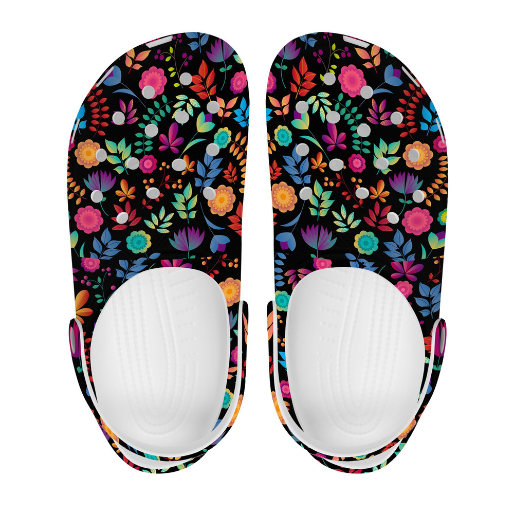 Clogs, Crocs for Women, Girls Crocs, Floral Crocs, Colorful Womens Clogs, Girls Crocs, Summer Shoes, Boho Shoes.jpg