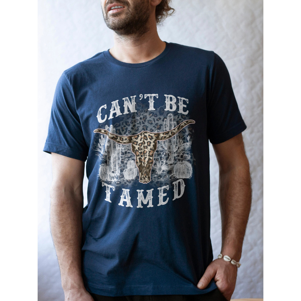Can't Be Tamed Shirt, Western Shirt, Retro Western tee, Western Cowgirl shirt, Cow Skull shirt, Sublimation Designs tee, Country Music shirt - 2.jpg