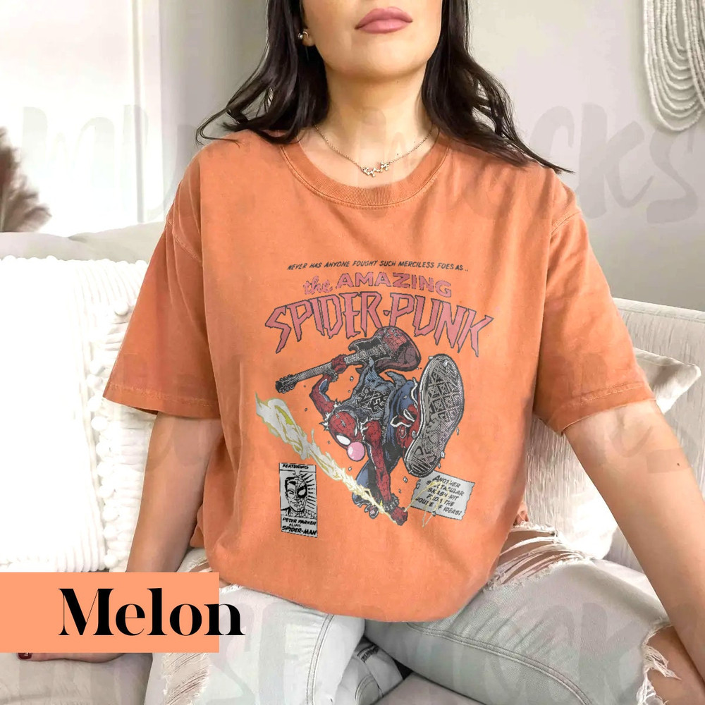 Comfort ColorsĀ® Spider-Punk Tshirt, Spider Man Across The Spider Verse Tee, Spider Verse Team Shirt, Spider Cat Tshirt, Spider-Punk Shirt - 3.jpg
