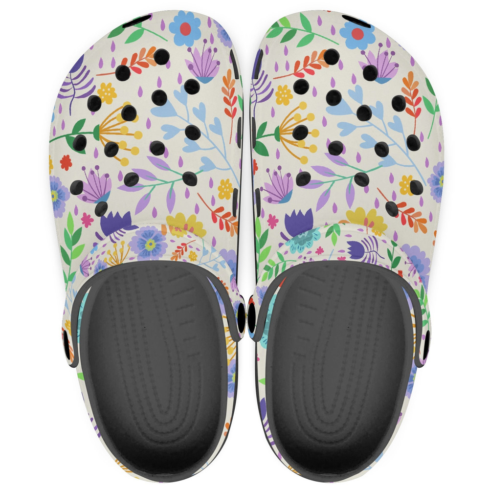 Clogs, Crocs, Womens Crocs, Girls Crocs, Mothers Day, Colorful Flower Crocs, Gardners Crocs, Nature Lover Crocs, Gift for Mom, Florist Gift.jpg