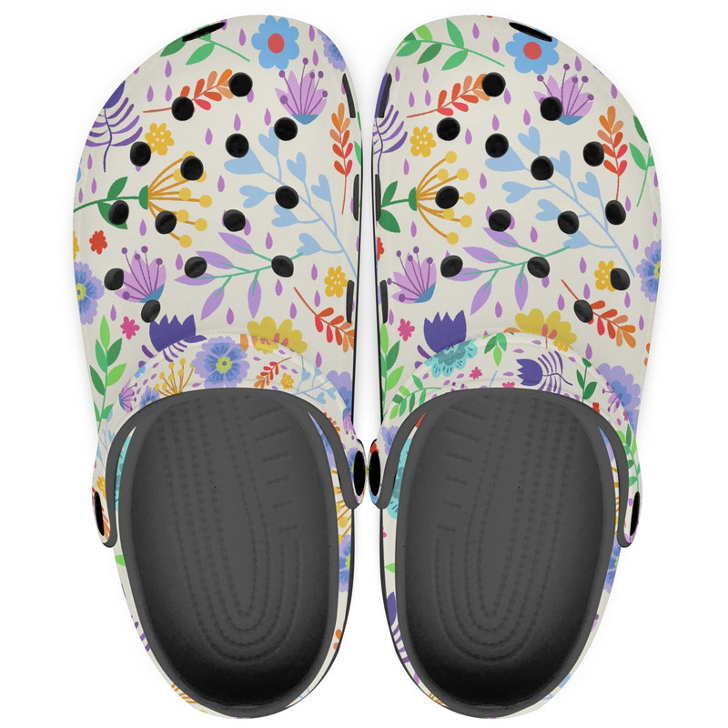 Clogs, Crocs, Womens Crocs, Girls Crocs, Mothers Day, Colorful Flower Crocs, Gardners Crocs, Nature Lover Crocs, Gift for Mom, Florist Gift.jpg