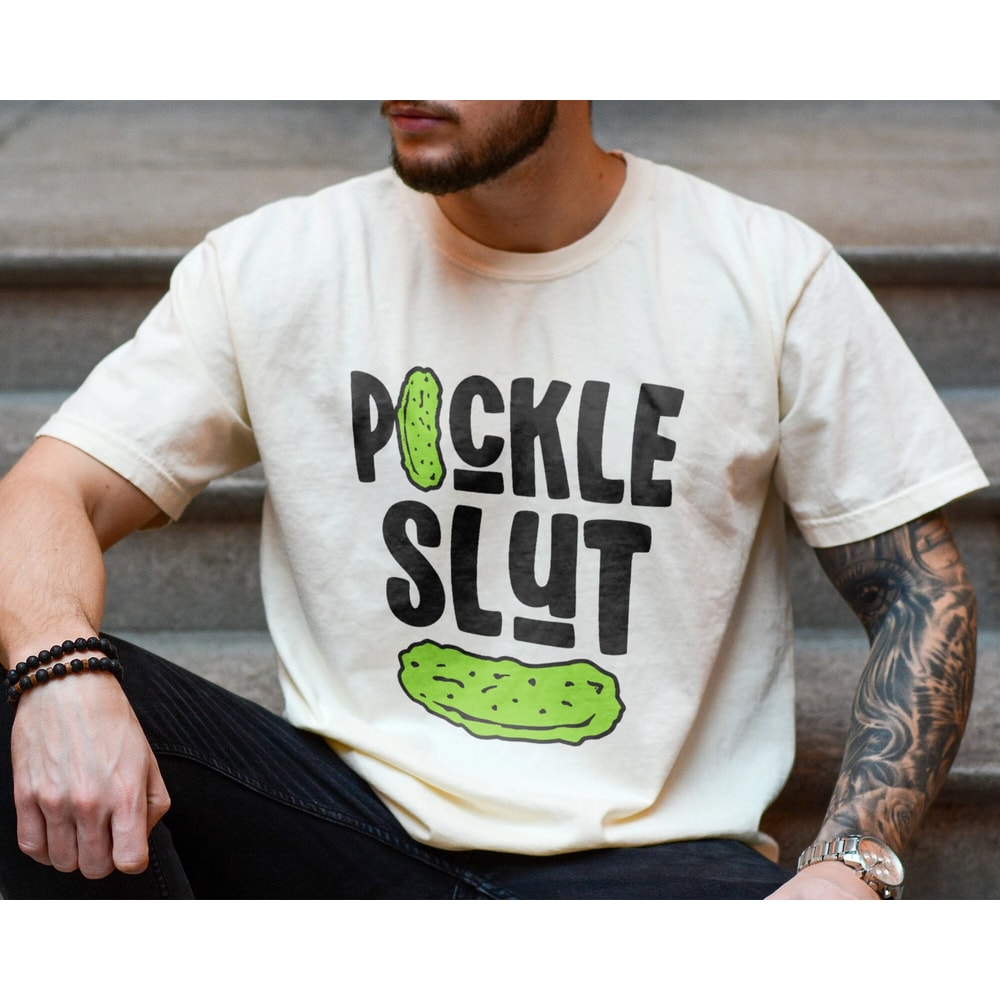 Pickle Slut Shirt, Pickles Sweatshirt, Canning Season Shirt, Pickle Linocut tee, Slut Shirt For Women, Pickle Lovers Gift, Women Slut Shirt - 3.jpg