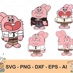 richard watterson the amazing world of gumball svg bundle,digital file, svg, png, eps, dxf, instant download