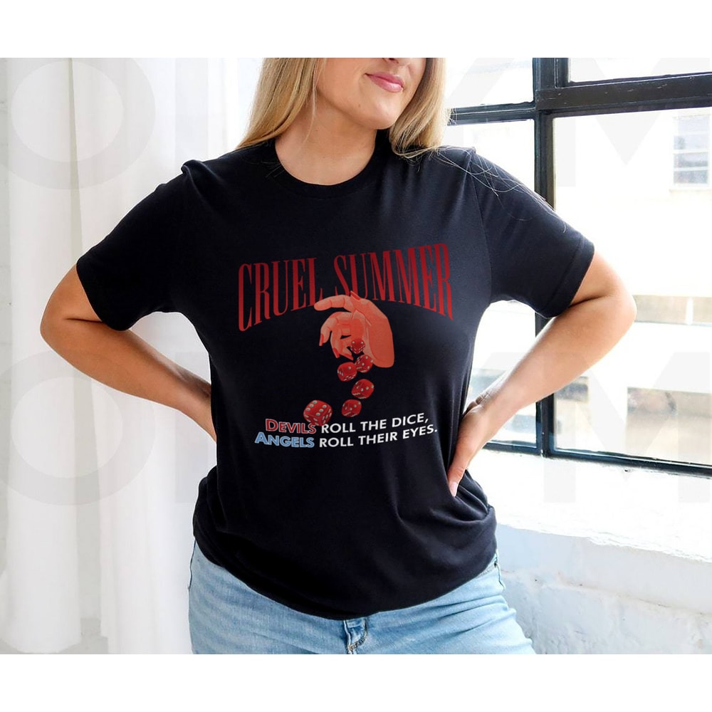 Vintage Cruel Summer Shirt, Cruel Summer Tee, Taylor Lover Album, Music Tour Shirt, Devils roll the dice Angels roll their eyes, ERAS 2023 - 3.jpg