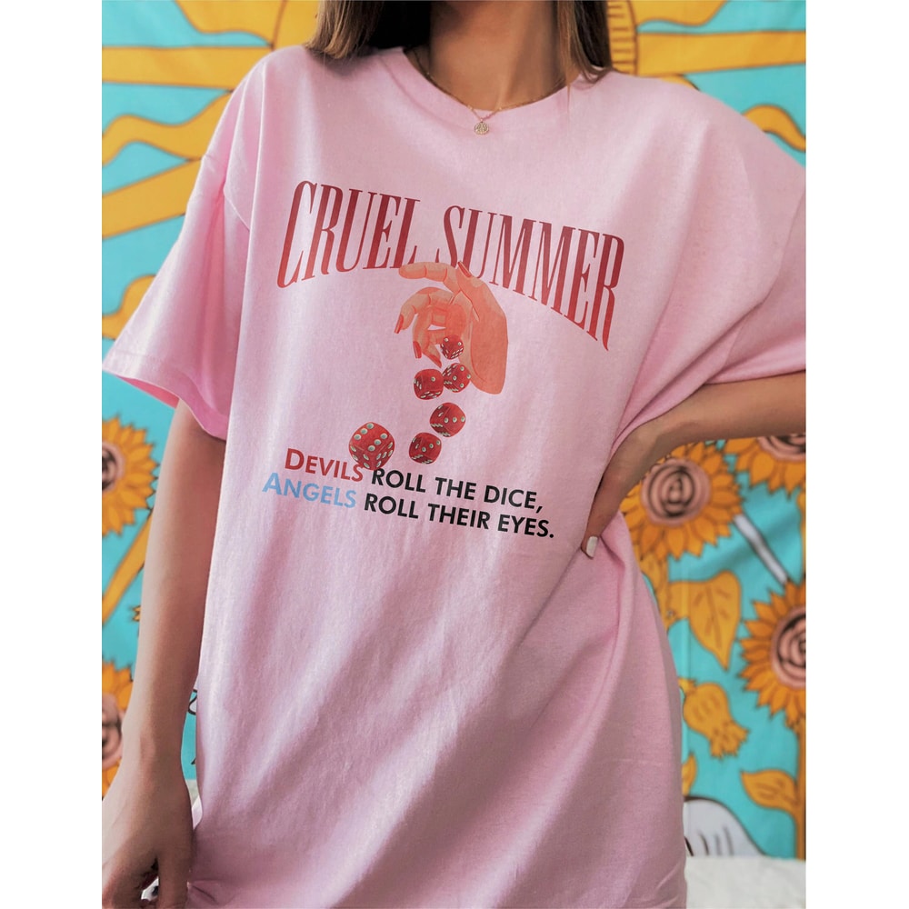 Vintage Cruel Summer Shirt, Cruel Summer Tee, Taylor Lover Album, Music Tour Shirt, Devils roll the dice Angels roll their eyes, ERAS 2023 - 4.jpg