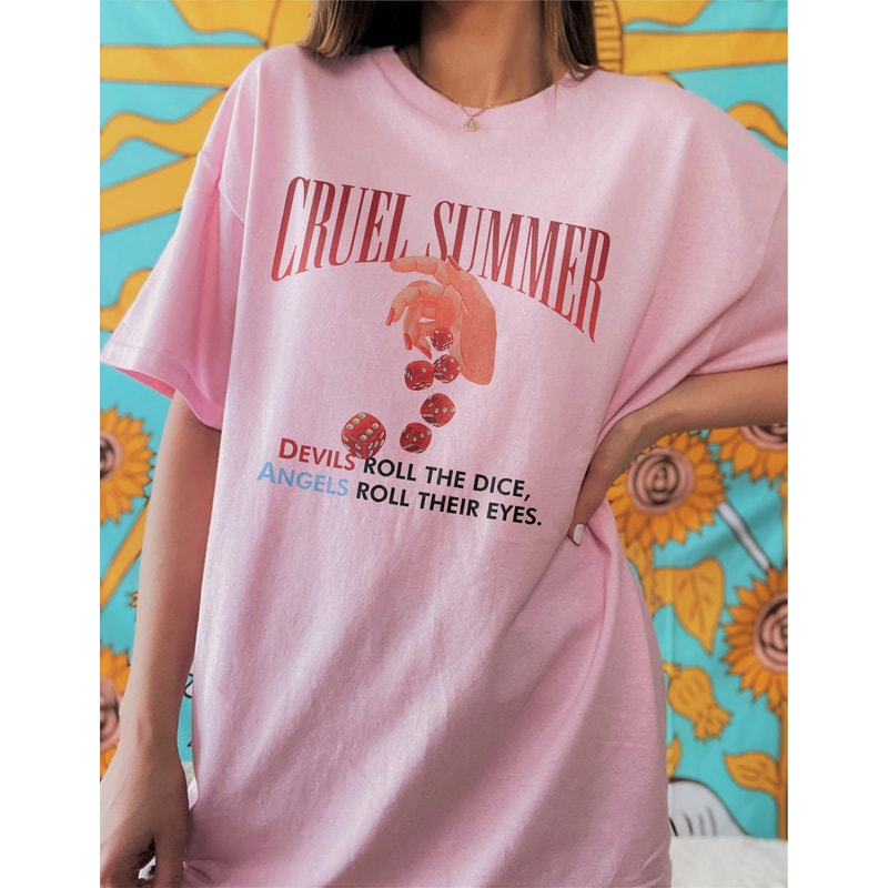 Vintage Cruel Summer Shirt, Cruel Summer Tee, Taylor Lover Album, Music Tour Shirt, Devils roll the dice Angels roll their eyes, ERAS 2023 - 4.jpg