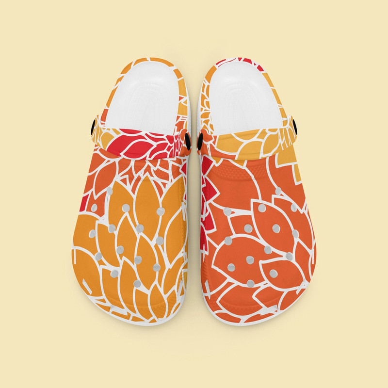 Crocs with Flowers Clogs Nurse clogs Slip-ins Mules Comfortable shoes for gardening and in-house activities-1.jpg