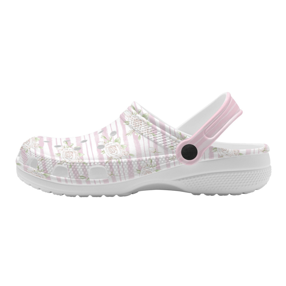 Crocs, Womens Crocs, Girls, Pink Roses Crocs, Clogs, Summer Sandals.jpg