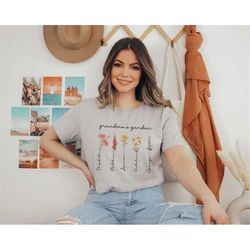 grandmas garden kids birth month flower shirt, moms garden gift, gift for mom, grandma gift, personalize mothers day gif
