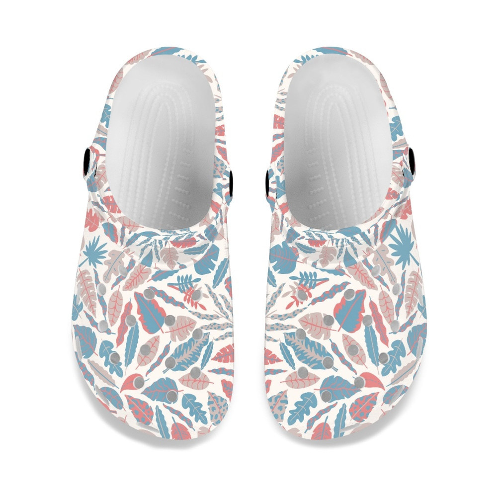 Custom Floral Crocs Shoes, Funny Slippers, Personalized Floral Crocs Shoes, Beach Shoes, Summer Outdoor Shoes-6.jpg