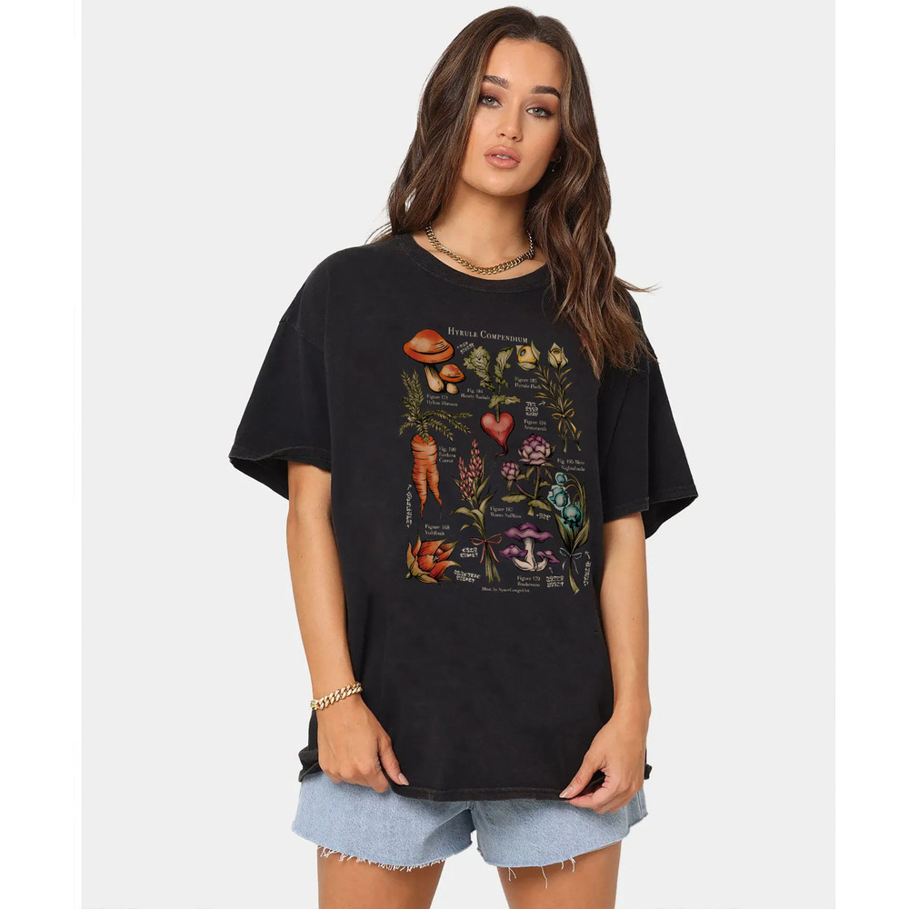 Hyrule Flora Shirt, Breath of the Wild Hylia tee, Plant Lover Sweatshirt, Zelda Korok Shirt, Tears of the kingdom, Zelda gifts, Zelda plants - 3.jpg