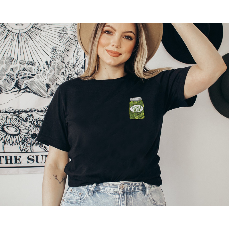 Pickle Slut Shirt, Pickles Sweatshirt, Canning Season Shirt, Pickle Linocut tee, Slut Shirt For Women, Pickle Lovers Gift, Women Slut Shirt - 2.jpg
