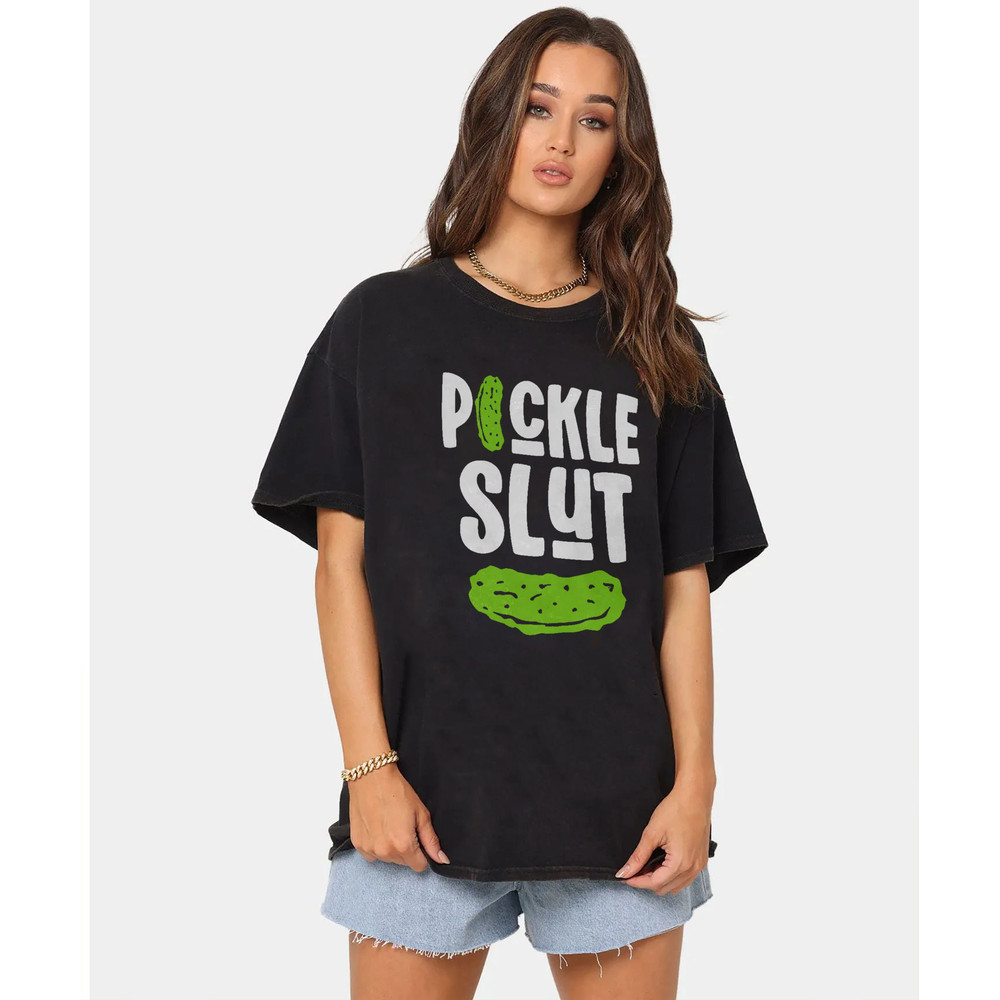 Pickle Slut Shirt, Pickles Sweatshirt, Canning Season Shirt, Pickle Linocut tee, Slut Shirt For Women, Pickle Lovers Gift, Women Slut Shirt - 4.jpg