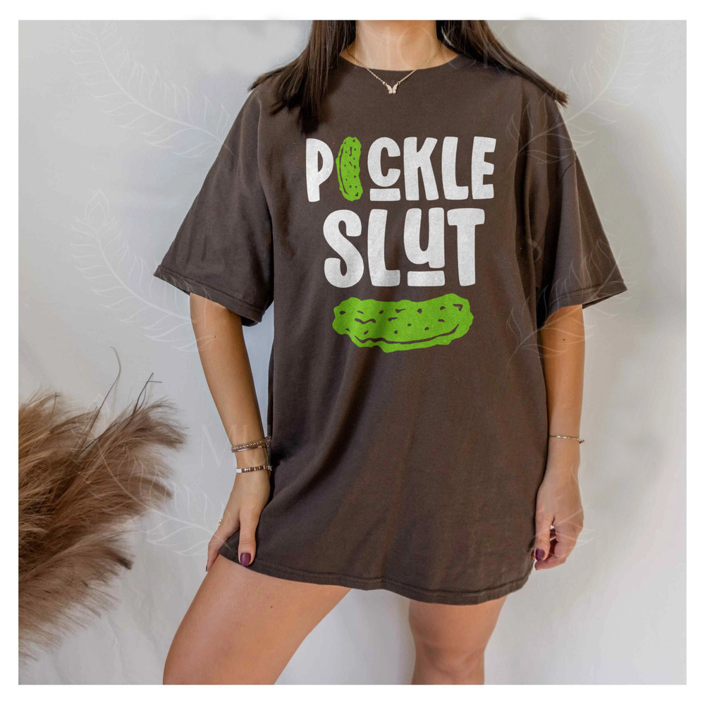 Pickle Slut Shirt, Pickles Sweatshirt, Canning Season Shirt, Pickle Linocut tee, Slut Shirt For Women, Pickle Lovers Gift, Women Slut Shirt - 5.jpg