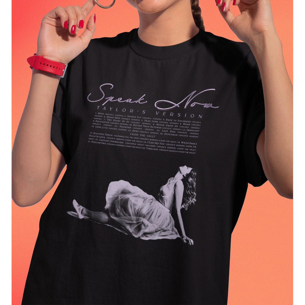 Speak Now Taylor's Vesion Track List t-shirt, Speak Now Merch, Taylor Eras tour Tshirt, Concert Tee, Swifties Merch, Gift For Her, Woman Tee - 2.jpg