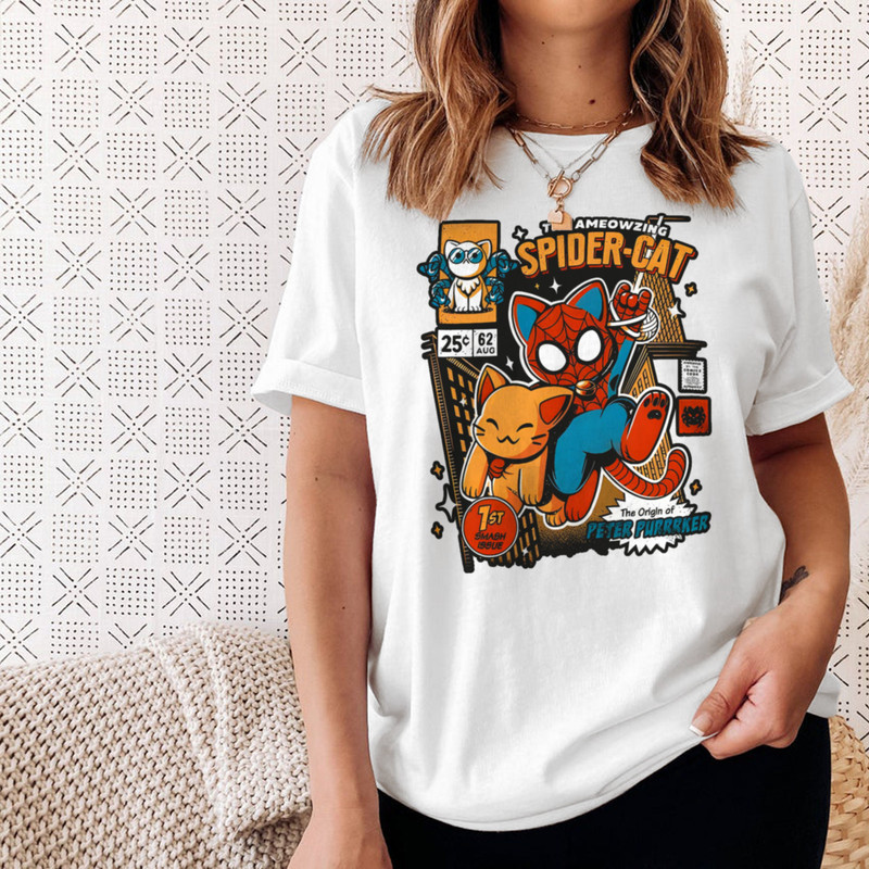 Spider Cat Tshirt, Spider Man Across The Spider Verse Shirt, Spider Verse Team Shirt, Marvel Shirt, Spiderman Shirt, Gifts For Marvel's Fans - 3.jpg