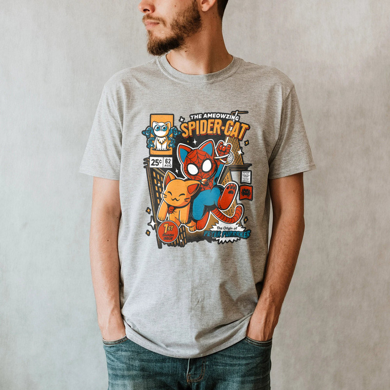 Spider Cat Tshirt, Spider Man Across The Spider Verse Shirt, Spider Verse Team Shirt, Marvel Shirt, Spiderman Shirt, Gifts For Marvel's Fans - 4.jpg