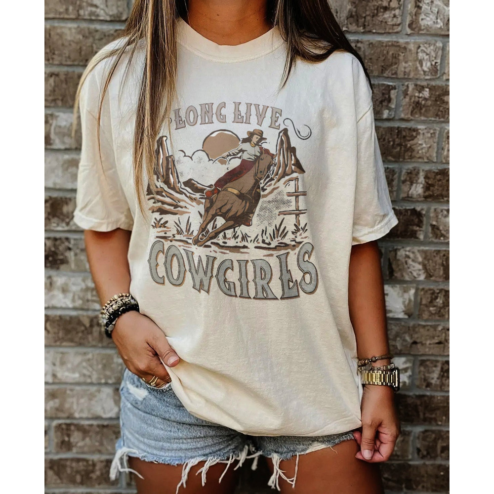 Vintage Long Live Cowgirls Tshirt, Western Cowgirl shirt, vintage cowgirl, Vintage western shirt, Wallen western Tshirt, Country music shirt - 1.jpg
