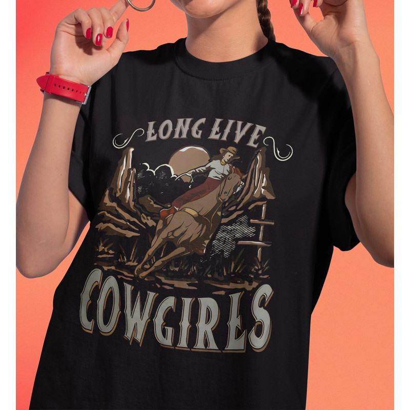 Vintage Long Live Cowgirls Tshirt, Western Cowgirl shirt, vintage cowgirl, Vintage western shirt, Wallen western Tshirt, Country music shirt - 2.jpg