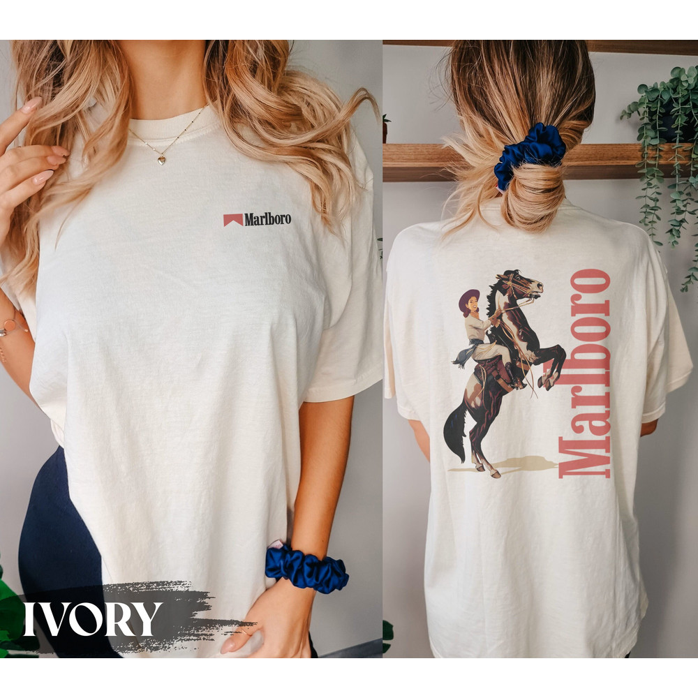 Vintage Marlboro Cowboy Wild West Premium T-shirt,Marlboro Cigarettes Tee, Cowboy Apparel, Marlboro Cowboy Shirt, Marlboro Cowboy Unisex Tee - 1.jpg