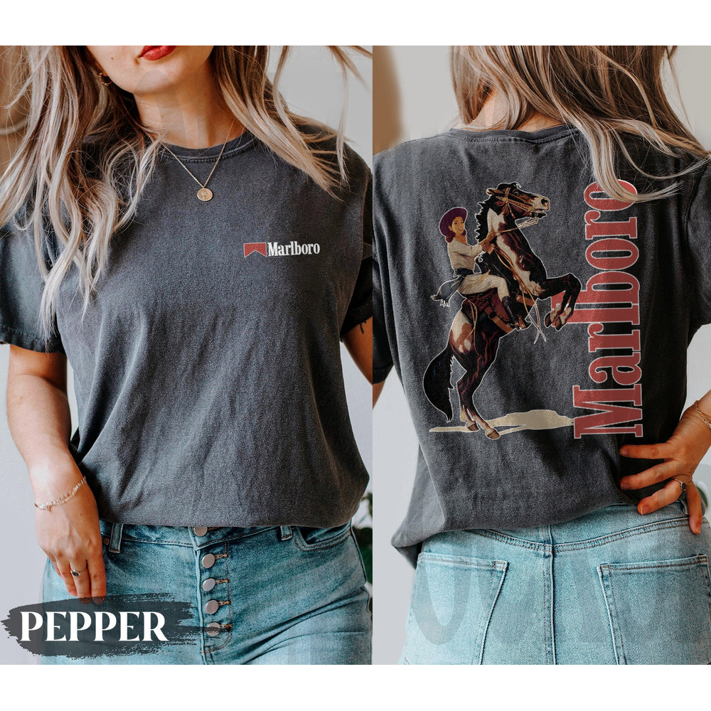 Vintage Marlboro Cowboy Wild West Premium T-shirt,Marlboro Cigarettes Tee, Cowboy Apparel, Marlboro Cowboy Shirt, Marlboro Cowboy Unisex Tee - 2.jpg