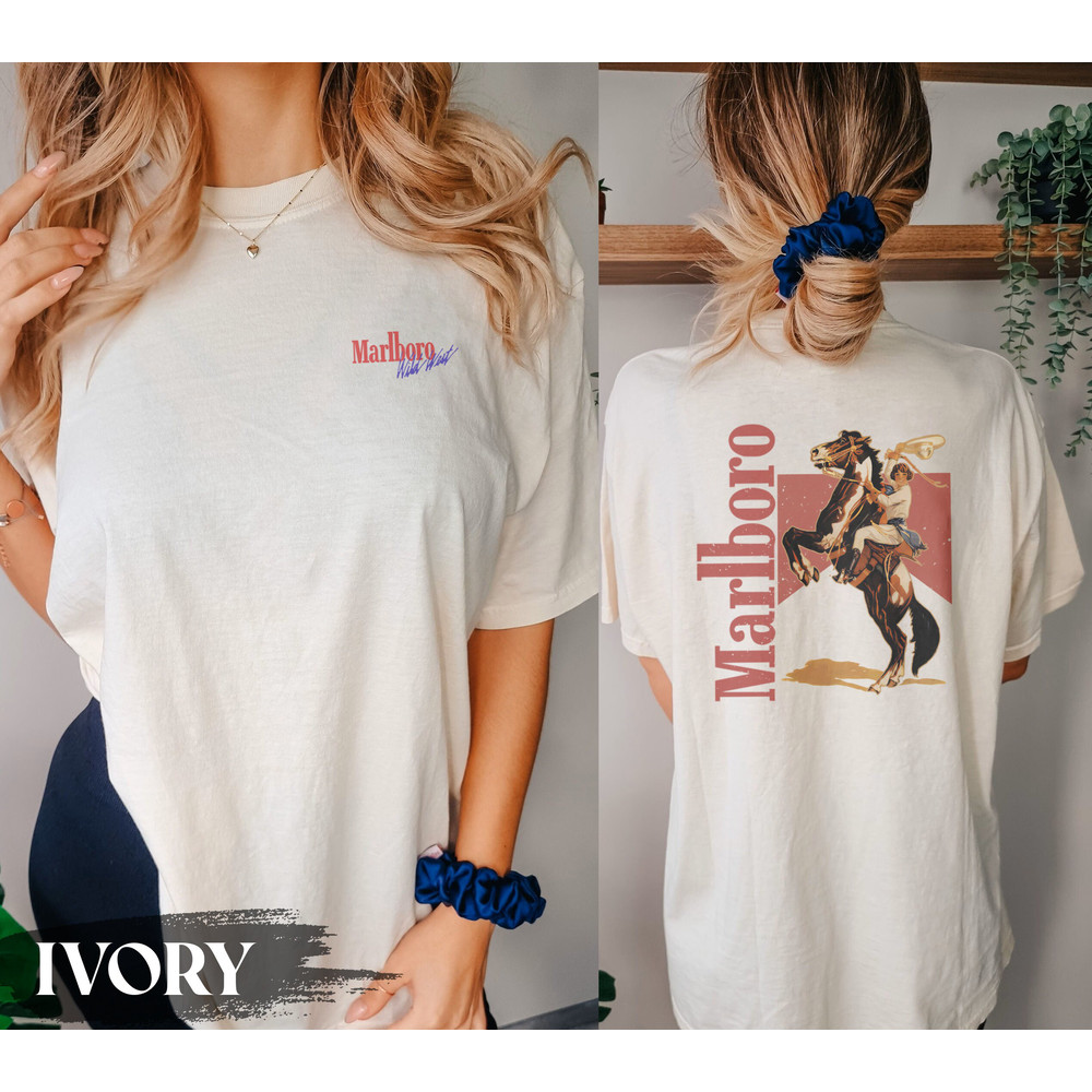 Vintage Marlboro Cowboy Wild West Premium T-shirt,Marlboro Cigarettes Tee, Cowboy Apparel, Marlboro Cowboy Shirt, Marlboro Cowboy Unisex Tee - 2.jpg