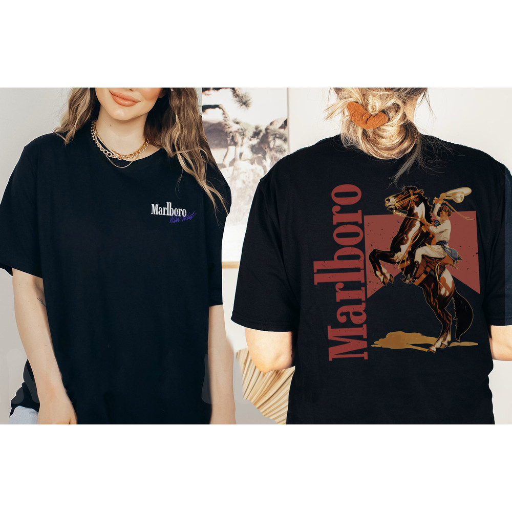 Vintage Marlboro Cowboy Wild West Premium T-shirt,Marlboro Cigarettes Tee, Cowboy Apparel, Marlboro Cowboy Shirt, Marlboro Cowboy Unisex Tee - 3.jpg
