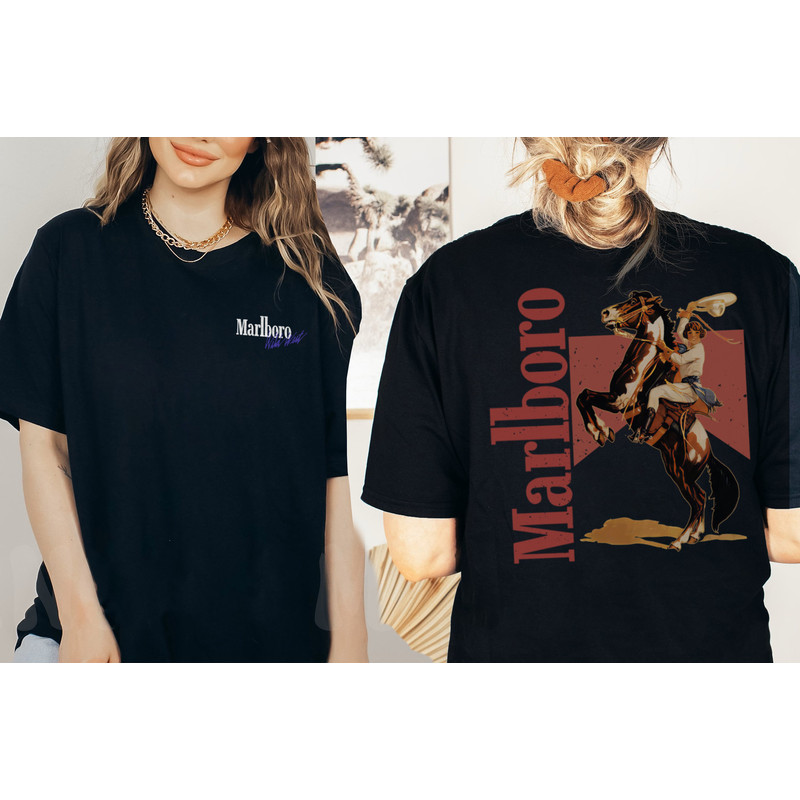 Vintage Marlboro Cowboy Wild West Premium T-shirt,Marlboro Cigarettes Tee, Cowboy Apparel, Marlboro Cowboy Shirt, Marlboro Cowboy Unisex Tee - 3.jpg