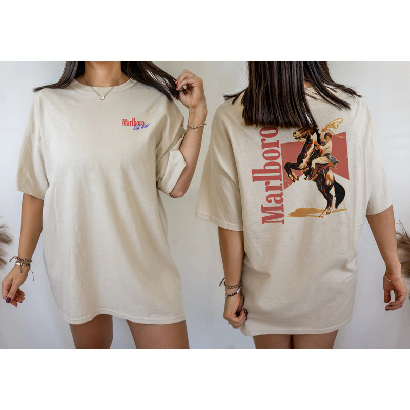 Vintage Marlboro Cowboy Wild West Premium T-shirt,Marlboro Cigarettes Tee, Cowboy Apparel, Marlboro Cowboy Shirt, Marlboro Cowboy Unisex Tee - 4.jpg