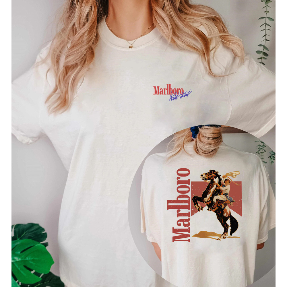 Vintage Marlboro Cowboy Wild West Premium T-shirt,Marlboro Cigarettes Tee, Cowboy Apparel, Marlboro Cowboy Shirt, Marlboro Cowboy Unisex Tee - 5.jpg